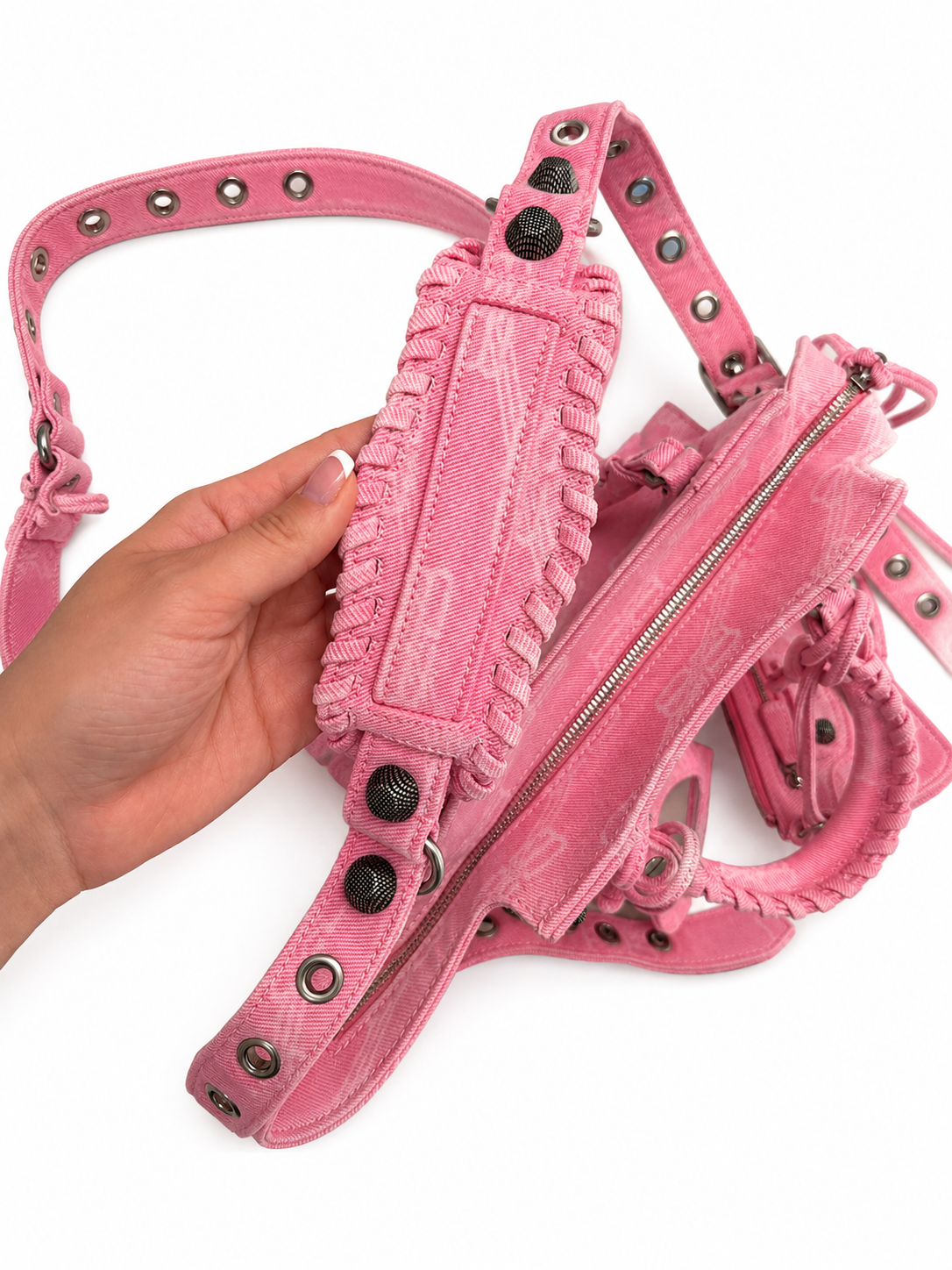 Balenciaga Neo Cagole XS in denim rosa