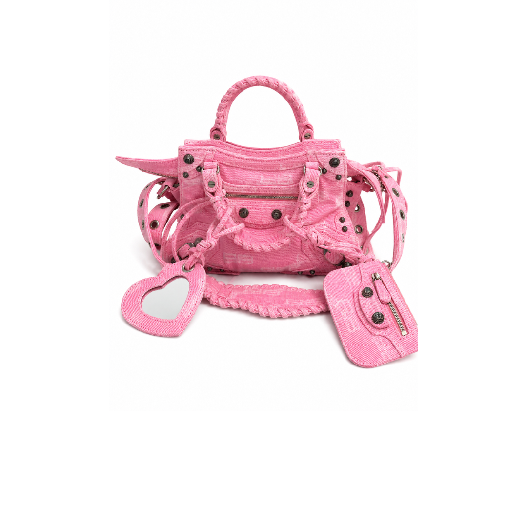 Balenciaga Neo Cagole XS in denim rosa